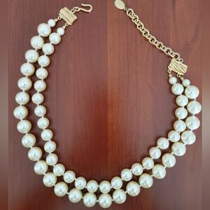 CAROLEE VTG Elegant Gold and Cream Pearl Necklace (285)